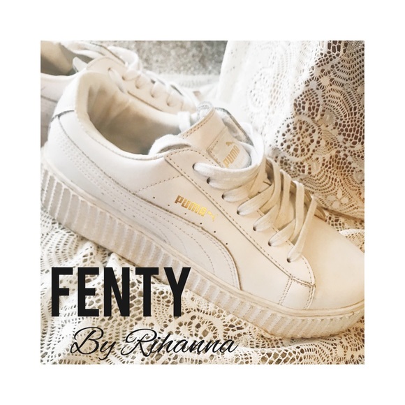 puma fenty white and gold